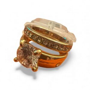 Elegant Gold Women's Ring Set